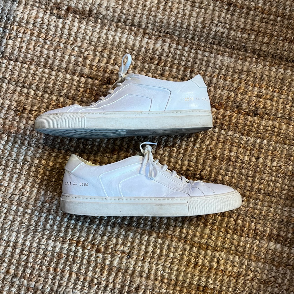 Mens Size 44 Common Projects: White Achilles Sneaker